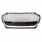 Preview: Upgrade Sportgrill / Kühlergrill für Audi Q5 FY Facelift 20+ Hochglanz Schwarz / Matt Silber in Wabendesign