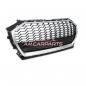 Preview: Upgrade Sportgrill / Kühlergrill für Audi Q5 FY Facelift 20+ Hochglanz Schwarz / Matt Silber in Wabendesign
