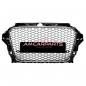 Preview: Upgrade Sportgrill / Kühlergrill für Audi A3 8V Vor-Facelift 13-15 Hochglanz Schwarz / Chrom in Wabendesign