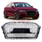 Preview: Upgrade Sportgrill / Kühlergrill für Audi A3 8V Facelift 16-19 Hochglanz Schwarz / Chrom in Wabendesign