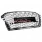 Preview: Upgrade Sportgrill / Kühlergrill für Audi A3 8V Facelift 16-19 Hochglanz Schwarz / Chrom in Wabendesign