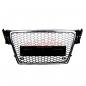 Preview: Upgrade Sportgrill / Kühlergrill für Audi A4 B8 8K 07-11 Hochglanz Schwarz / Chrom in Wabendesign