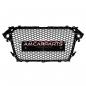 Preview: Upgrade Sportgrill / Kühlergrill für Audi A4 B8 8K Facelift 12-15 Hochglanz Schwarz / Chrom in Wabendesign
