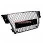 Preview: Upgrade Sportgrill / Kühlergrill für Audi A5 8T 07-11 Hochglanz Schwarz / Chrom in Wabendesign