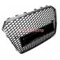 Preview: Upgrade Sportgrill / Kühlergrill für Audi A5 8T Facelift 12-16 Hochglanz Schwarz / Chrom in Wabendesign