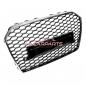 Preview: Upgrade Sportgrill / Kühlergrill für Audi A6 C7 4G Facelift 15-18 Hochglanz Schwarz / Chrom in Wabendesign