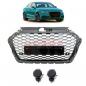 Preview: Upgrade Sportgrill / Kühlergrill für Audi A3 8V Facelift 16-19 Hochglanz Schwarz in Wabendesign