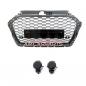 Preview: Upgrade Sportgrill / Kühlergrill für Audi A3 8V Facelift 16-19 Hochglanz Schwarz in Wabendesign