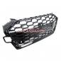 Preview: Upgrade Sportgrill / Kühlergrill für Audi A4 B9 8W Facelift 19-23 Hochglanz Schwarz / Hochglanz Silber in Wabendesign