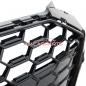 Preview: Upgrade Sportgrill / Kühlergrill für Audi A4 B9 8W Facelift 19-23 Hochglanz Schwarz / Hochglanz Silber in Wabendesign