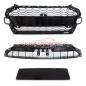 Preview: Upgrade Sportgrill / Kühlergrill für Audi A4 B9 8W Facelift 19-23 Hochglanz Schwarz in Wabendesign