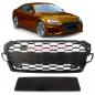 Preview: Upgrade Sportgrill / Kühlergrill für Audi A5 F5 Facelift 19-23 Matt Schwarz in Wabendesign
