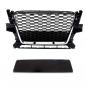 Preview: Upgrade Sportgrill / Kühlergrill für Audi Q5 8R 08-12 Hochglanz Schwarz / Chrom in Wabendesign