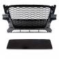 Preview: Upgrade Sportgrill / Kühlergrill für Audi Q5 8R 08-12 Hochglanz Schwarz in Wabendesign