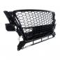 Preview: Upgrade Sportgrill / Kühlergrill für Audi Q5 8R 08-12 Hochglanz Schwarz in Wabendesign