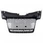 Preview: Upgrade "Plus" Sportgrill / Kühlergrill für Audi TT 8J 06-14 Hochglanz Schwarz in Wabendesign