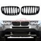 Preview: Upgrade Design Kühlergrill / Sportgrill passend für BMW X3 E83 Vor-Facelift 03-06 Hochglanz schwarz