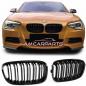 Preview: Upgrade Design Kühlergrill / Sportgrill passend für BMW 1er F20 / F21 Vor-Facelift 11-15 Hochglanz schwarz