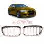 Preview: Upgrade Design Kühlergrill / Sportgrill passend für BMW 1er F20 / F21 Vor-Facelift 11-15 Hochglanz schwarz / chrom