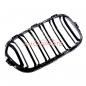 Preview: Upgrade Design Kühlergrill / Sportgrill passend für BMW 1er F20 / F21 Facelift 15-19 Hochglanz schwarz / chrom