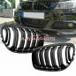 Preview: Upgrade Design Kühlergrill / Sportgrill passend für BMW 3er E90 / E91 Facelift 08-11 Matt schwarz