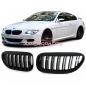 Preview: Upgrade Design Kühlergrill / Sportgrill passend für BMW 6er E63 / E64 03-10 Hochglanz schwarz