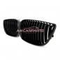 Preview: Upgrade Design Kühlergrill / Sportgrill passend für BMW 1er E81 / E87 Vor-Facelift 04-07 Hochglanz schwarz