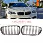 Preview: Upgrade Design Kühlergrill / Sportgrill passend für BMW 5er F10 / F11 10-18 Hochglanz schwarz / chrom