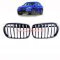 Preview: Upgrade Design Kühlergrill / Sportgrill passend für BMW X1 F48 Vor-Facelift 15-19 Matt schwarz