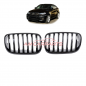 Preview: Upgrade Design Kühlergrill / Sportgrill passend für BMW X5 E70 / X6 E71 07-13 Hochglanz schwarz