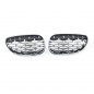 Preview: Upgrade "Teardrop" Design Sportgrill Frontnieren für BMW 5er E60 / E61 03-10 Matt schwarz / Silber