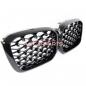 Preview: Upgrade "Teardrop" Design Kühlergrill / Sportgrill passend für BMW X3 G01, F97 / X4 G02, F98 Facelift 21+ Hochglanz schwarz