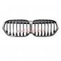 Preview: Upgrade Design Kühlergrill / Sportgrill passend für BMW X1 F48 Facelift 19-22 Carbon-Optik / Hochglanz schwarz