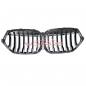 Preview: Upgrade Design Kühlergrill / Sportgrill passend für BMW X1 F48 Facelift 19-22 Carbon-Optik / Hochglanz schwarz