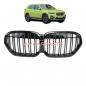 Preview: Upgrade Design Kühlergrill / Sportgrill passend für BMW X1 F48 Facelift 19-22 Hochglanz schwarz