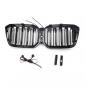 Preview: LumiFire Upgrade LED-Doppellamellen-Grill in Schwarz glänzend passend für BMW X3 Serie G01 LCI 2021 +