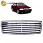 Preview: Upgrade Design Kühlergrill / Sportgrill passend für Mercedes Benz C-Klasse W202 / S202 93-00 Hochglanz schwarz / chrom