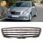 Preview: Upgrade Design Kühlergrill / Sportgrill passend für Mercedes Benz C-Klasse W203 / S203 00-07 Hochglanz schwarz / chrom