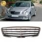 Preview: Upgrade Design Kühlergrill / Sportgrill passend für Mercedes Benz C-Klasse W203 / S203 00-07 Hochglanz schwarz / chrom