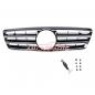 Preview: Upgrade Design Kühlergrill / Sportgrill passend für Mercedes Benz C-Klasse W203 / S203 00-07 Hochglanz schwarz / chrom