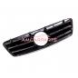 Preview: Upgrade Design Kühlergrill / Sportgrill passend für Mercedes Benz C-Klasse W203 / S203 00-07 Hochglanz schwarz / chrom
