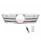 Preview: Upgrade Design Kühlergrill / Sportgrill passend für Mercedes Benz C-Klasse W203 / S203 00-07 Hochglanz silber / chrom