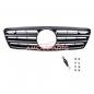 Preview: Upgrade Design Kühlergrill / Sportgrill passend für Mercedes Benz C-Klasse W203 / S203 00-07 Hochglanz schwarz