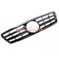 Preview: Upgrade Design Kühlergrill / Sportgrill passend für Mercedes Benz C-Klasse W203 / S203 00-07 Hochglanz schwarz