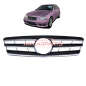 Preview: Upgrade Design Kühlergrill / Sportgrill passend für Mercedes Benz C-Klasse W203 / S203 00-07 Hochglanz schwarz / chrom