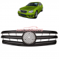 Preview: Upgrade Design Kühlergrill / Sportgrill passend für Mercedes Benz C-Klasse W203 / S203 00-07 Hochglanz schwarz