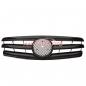 Preview: Upgrade Design Kühlergrill / Sportgrill passend für Mercedes Benz C-Klasse W203 / S203 00-07 Hochglanz schwarz