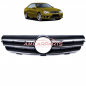 Preview: Upgrade Design Kühlergrill / Sportgrill passend für Mercedes Benz CLK W209 / C209 02-09 Hochglanz schwarz / chrom