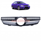 Preview: Upgrade Design Kühlergrill / Sportgrill passend für Mercedes Benz CLK W209 / C209 02-09 Hochglanz schwarz / chrom