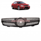 Preview: Upgrade Design Kühlergrill / Sportgrill passend für Mercedes Benz CLK W209 / C209 02-09 Hochglanz schwarz